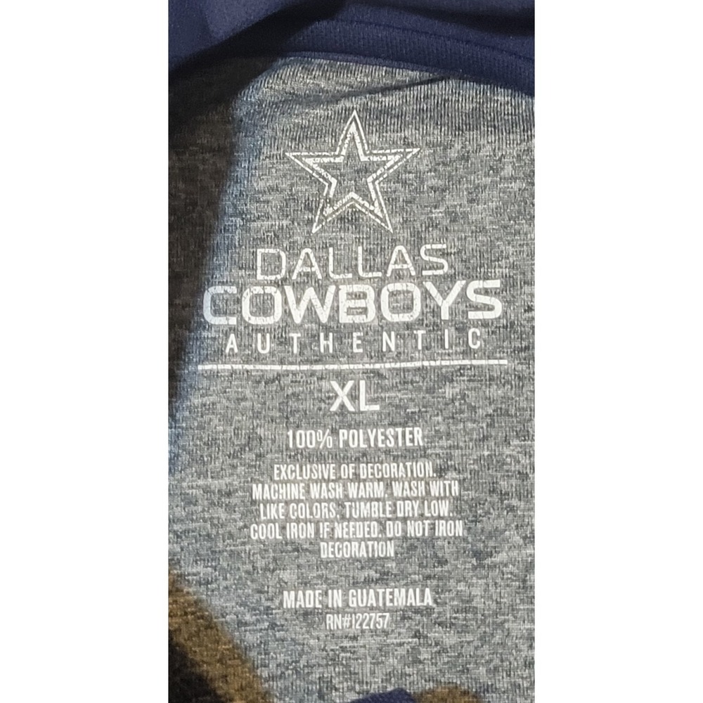 Dallas Cowboys Authentic Mens XL Gray Blue Polo Golf Shirt Football NFL 2 Shirts - Picture 6 of 16